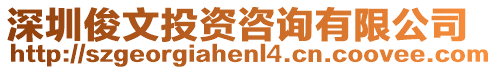 深圳俊文投資咨詢有限公司