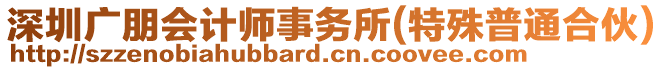 深圳廣朋會(huì)計(jì)師事務(wù)所(特殊普通合伙)