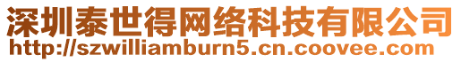 深圳泰世得網(wǎng)絡(luò)科技有限公司