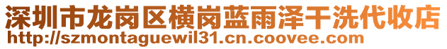 深圳市龍崗區(qū)橫崗藍(lán)雨澤干洗代收店