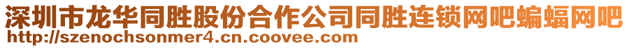 深圳市龍華同勝股份合作公司同勝連鎖網(wǎng)吧蝙蝠網(wǎng)吧