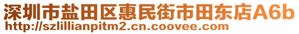 深圳市鹽田區(qū)惠民街市田東店A6b