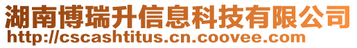 湖南博瑞升信息科技有限公司