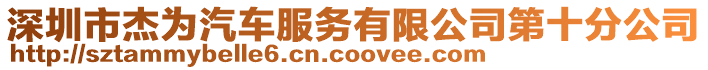 深圳市杰為汽車服務有限公司第十分公司