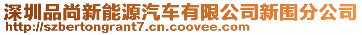 深圳品尚新能源汽車有限公司新圍分公司