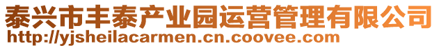 泰興市豐泰產業園運營管理有限公司