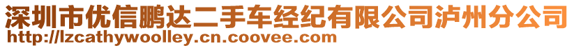 深圳市優(yōu)信鵬達(dá)二手車經(jīng)紀(jì)有限公司瀘州分公司