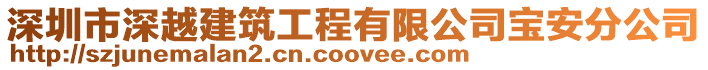 深圳市深越建筑工程有限公司寶安分公司
