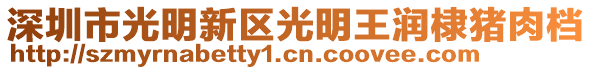 深圳市光明新區光明王潤棣豬肉檔