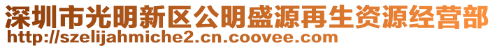深圳市光明新區公明盛源再生資源經營部