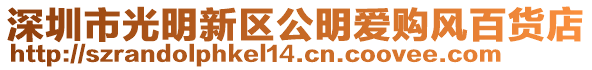 深圳市光明新區公明愛購風百貨店