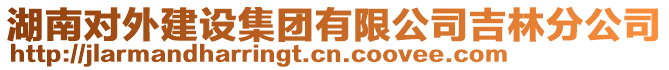 湖南對外建設集團有限公司吉林分公司