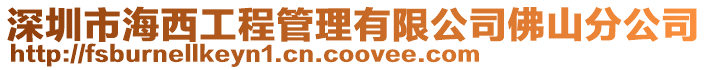 深圳市海西工程管理有限公司佛山分公司