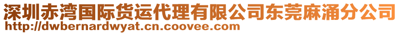 深圳赤灣國際貨運代理有限公司東莞麻涌分公司