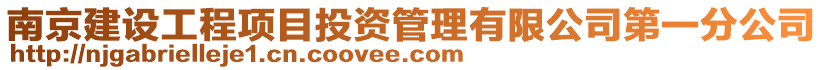 南京建設工程項目投資管理有限公司第一分公司