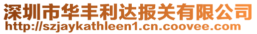 深圳市華豐利達報關有限公司