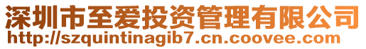 深圳市至愛投資管理有限公司