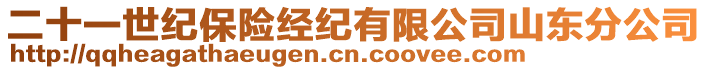 二十一世紀保險經紀有限公司山東分公司