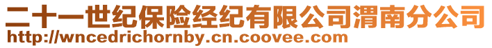 二十一世紀(jì)保險(xiǎn)經(jīng)紀(jì)有限公司渭南分公司