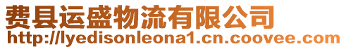 費(fèi)縣運(yùn)盛物流有限公司