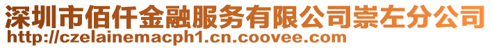 深圳市佰仟金融服務(wù)有限公司崇左分公司