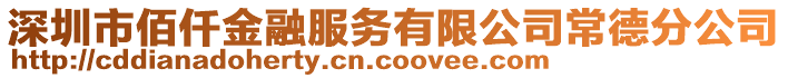 深圳市佰仟金融服務有限公司常德分公司