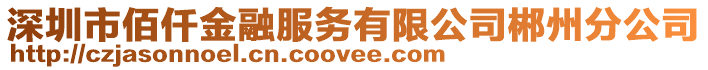 深圳市佰仟金融服務(wù)有限公司郴州分公司