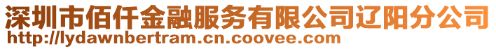 深圳市佰仟金融服務(wù)有限公司遼陽分公司