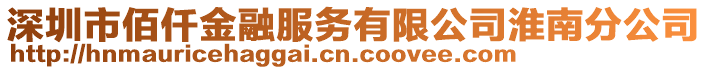 深圳市佰仟金融服務(wù)有限公司淮南分公司