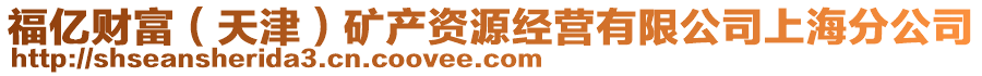 福億財(cái)富（天津）礦產(chǎn)資源經(jīng)營(yíng)有限公司上海分公司