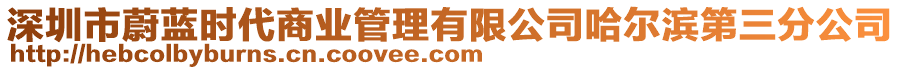 深圳市蔚藍(lán)時(shí)代商業(yè)管理有限公司哈爾濱第三分公司