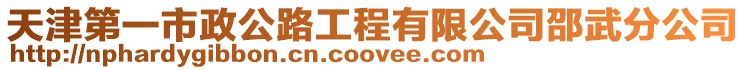 天津第一市政公路工程有限公司邵武分公司