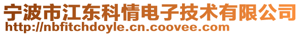 寧波市江東科情電子技術有限公司
