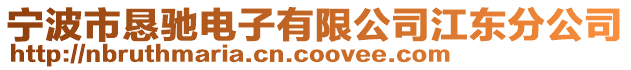 寧波市懇馳電子有限公司江東分公司