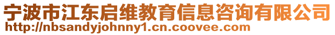 寧波市江東啟維教育信息咨詢有限公司