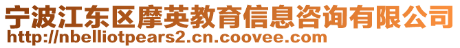 寧波江東區(qū)摩英教育信息咨詢有限公司