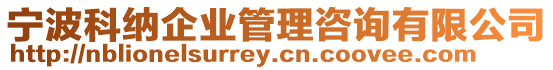 寧波科納企業管理咨詢有限公司