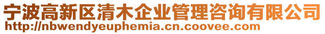 寧波高新區(qū)清木企業(yè)管理咨詢有限公司