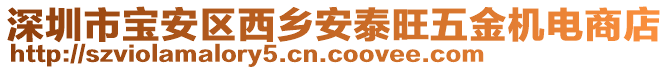 深圳市寶安區(qū)西鄉(xiāng)安泰旺五金機(jī)電商店