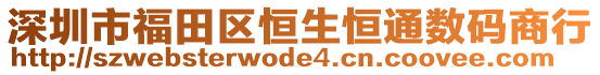 深圳市福田區(qū)恒生恒通數(shù)碼商行