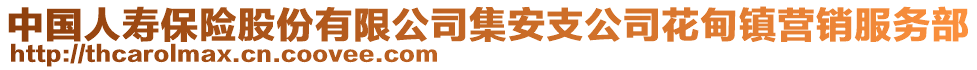 中國人壽保險股份有限公司集安支公司花甸鎮(zhèn)營銷服務部