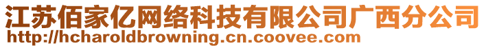 江蘇佰家億網(wǎng)絡(luò)科技有限公司廣西分公司