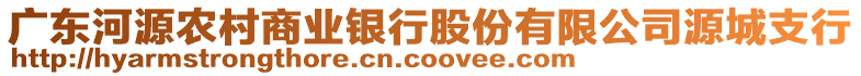 廣東河源農(nóng)村商業(yè)銀行股份有限公司源城支行