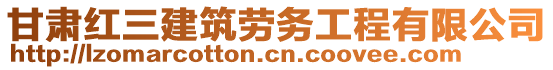 甘肅紅三建筑勞務工程有限公司