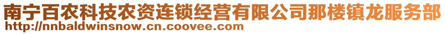 南寧百農(nóng)科技農(nóng)資連鎖經(jīng)營有限公司那樓鎮(zhèn)龍服務(wù)部