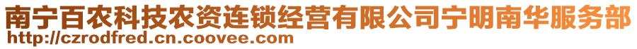 南寧百農(nóng)科技農(nóng)資連鎖經(jīng)營有限公司寧明南華服務(wù)部