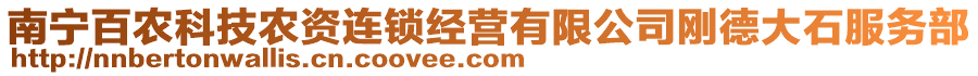 南寧百農(nóng)科技農(nóng)資連鎖經(jīng)營(yíng)有限公司剛德大石服務(wù)部