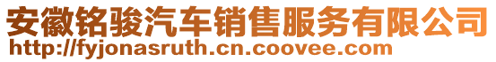 安徽銘駿汽車(chē)銷(xiāo)售服務(wù)有限公司