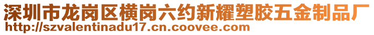 深圳市龍崗區(qū)橫崗六約新耀塑膠五金制品廠