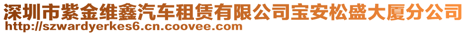 深圳市紫金維鑫汽車租賃有限公司寶安松盛大廈分公司